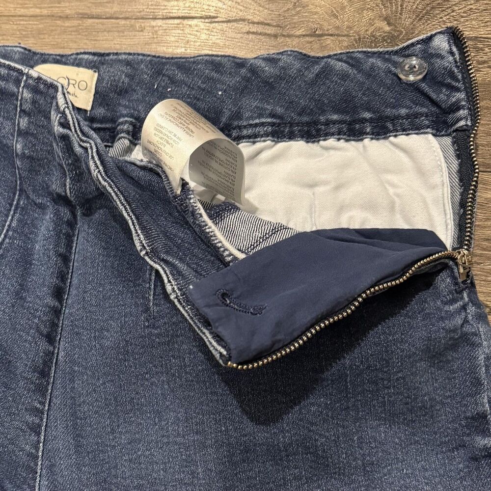 Pilcro Anthropologie Wide Leg Crop Jeans Raw Hem High Rise Pants Boho Sz 27 - Picture 4 of 10